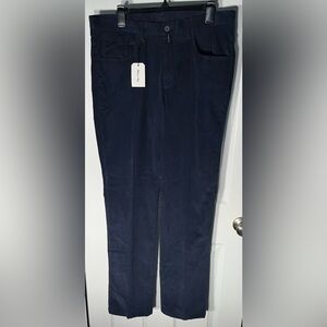 Nieman Marcus Men’s 50 Navy Blue Soft Corduroy Pants  New Made In Italy